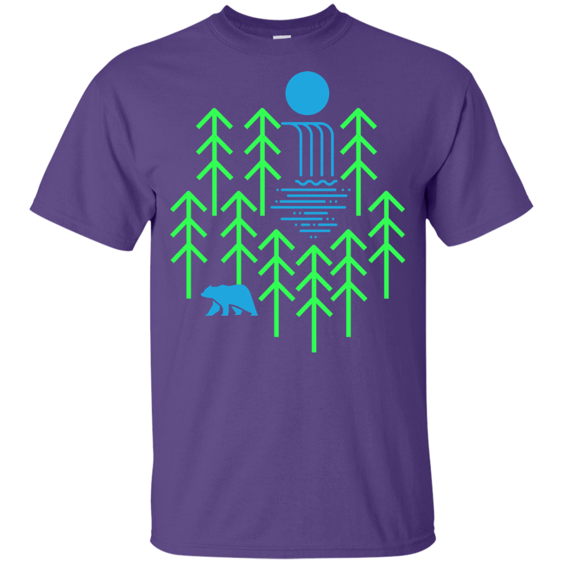 T-Shirts Purple / YXS Waterfall Lake Youth T-Shirt