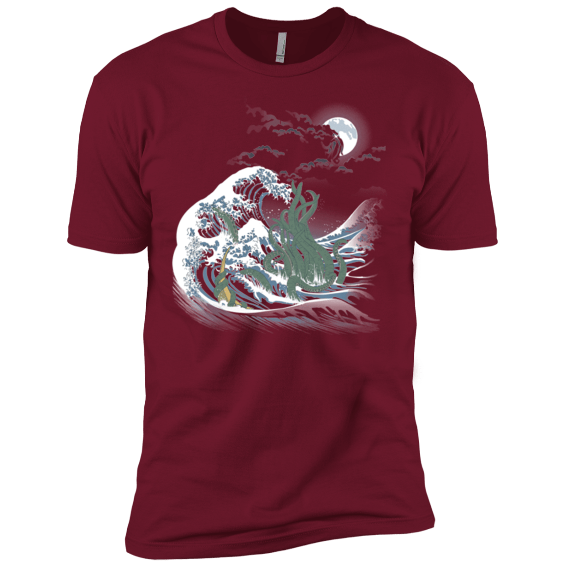 T-Shirts Cardinal / X-Small Wave Of R'lyeh Men's Premium T-Shirt
