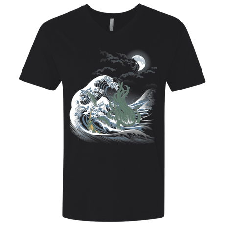 T-Shirts Black / X-Small Wave Of R'lyeh Men's Premium V-Neck