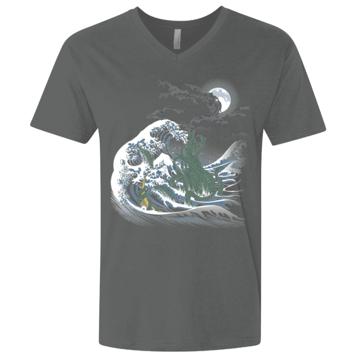 T-Shirts Heavy Metal / X-Small Wave Of R'lyeh Men's Premium V-Neck
