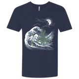 T-Shirts Midnight Navy / X-Small Wave Of R'lyeh Men's Premium V-Neck
