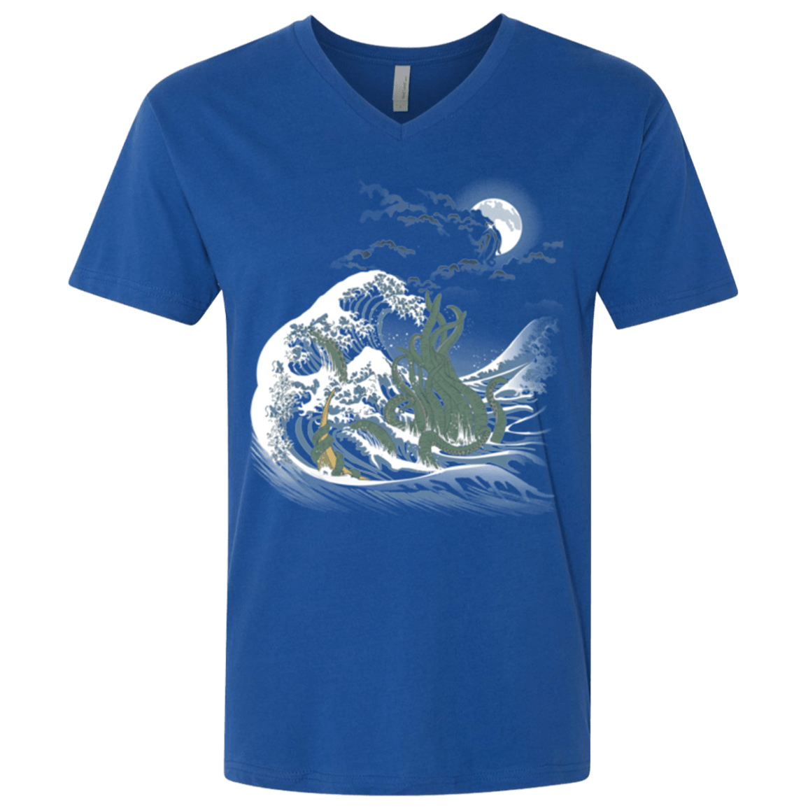 T-Shirts Royal / X-Small Wave Of R'lyeh Men's Premium V-Neck