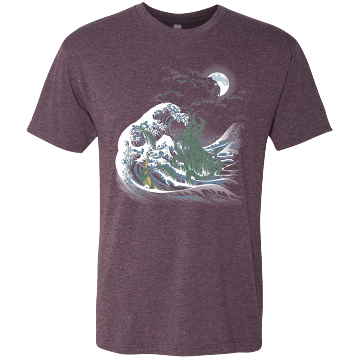 T-Shirts Vintage Purple / Small Wave Of R'lyeh Men's Triblend T-Shirt
