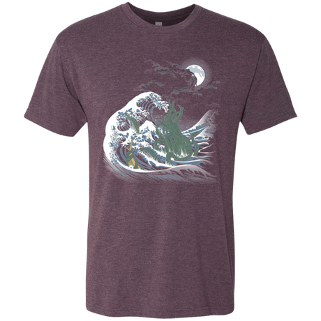 T-Shirts Vintage Purple / Small Wave Of R'lyeh Men's Triblend T-Shirt