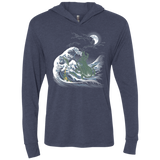 T-Shirts Vintage Navy / X-Small Wave Of R'lyeh Triblend Long Sleeve Hoodie Tee