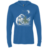 T-Shirts Vintage Royal / X-Small Wave Of R'lyeh Triblend Long Sleeve Hoodie Tee