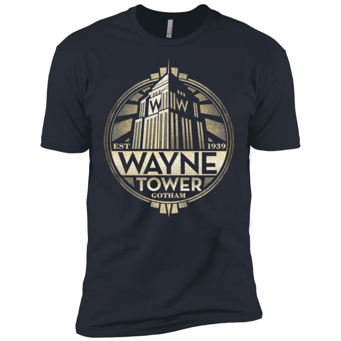 T-Shirts Indigo / X-Small Wayne Tower Men's Premium T-Shirt