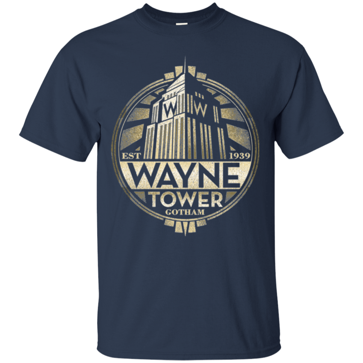 T-Shirts Navy / Small Wayne Tower T-Shirt