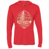 T-Shirts Vintage Red / X-Small Wayne Tower Triblend Long Sleeve Hoodie Tee
