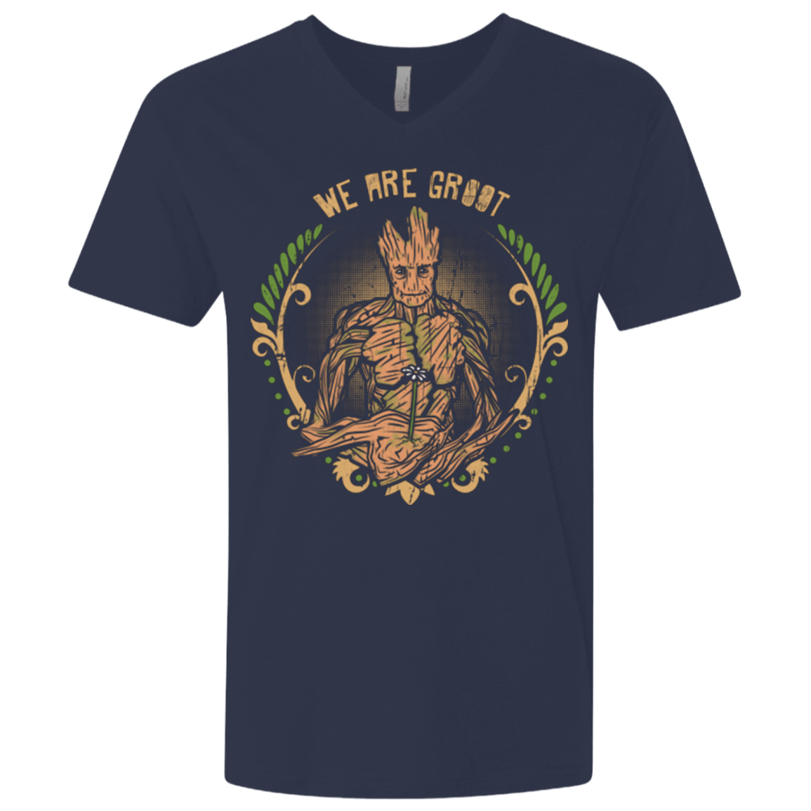 T-Shirts Midnight Navy / X-Small We are Groot Men's Premium V-Neck