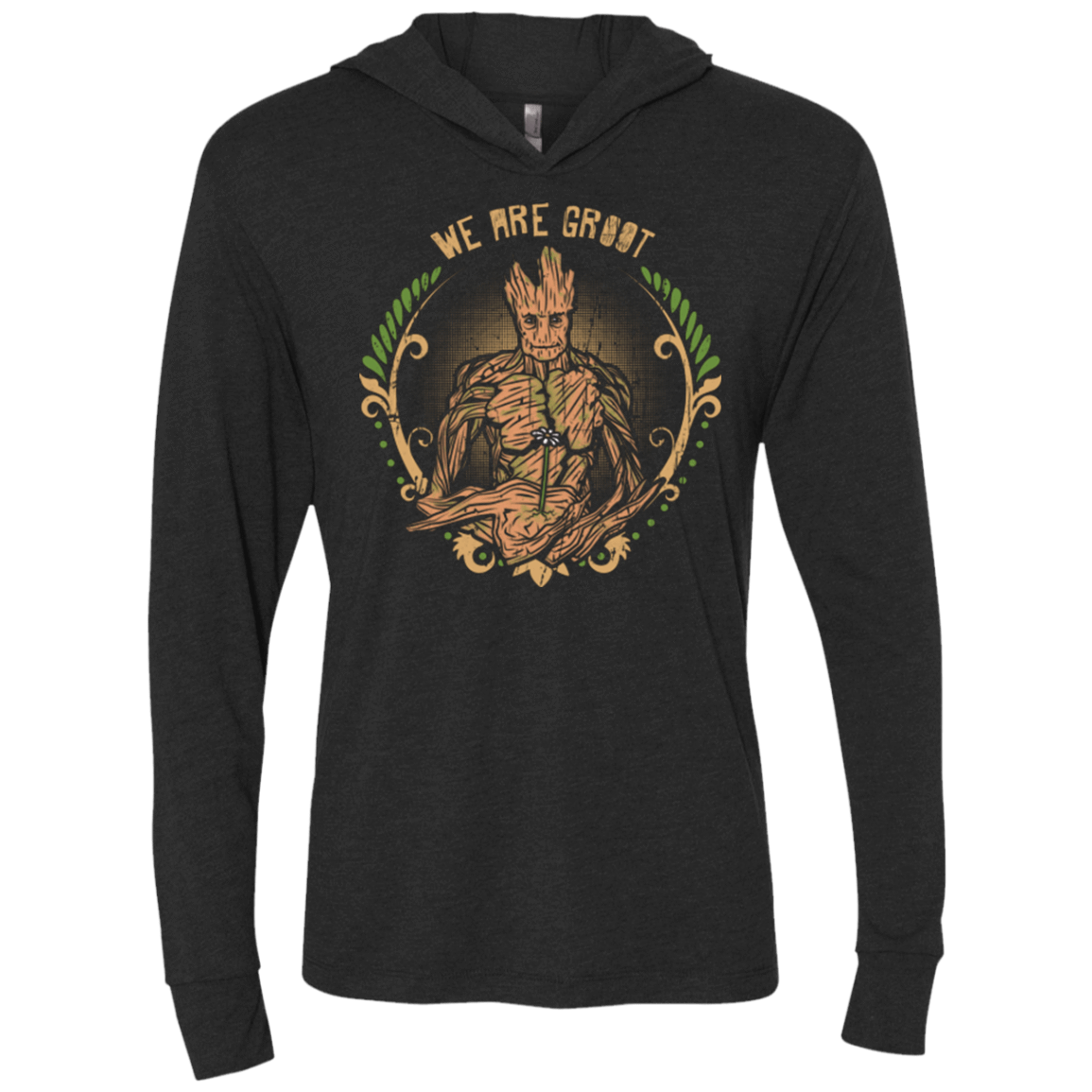 T-Shirts Vintage Black / X-Small We are Groot Triblend Long Sleeve Hoodie Tee