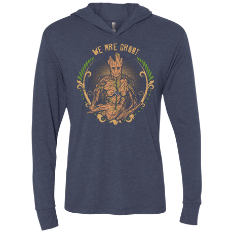 T-Shirts Vintage Navy / X-Small We are Groot Triblend Long Sleeve Hoodie Tee
