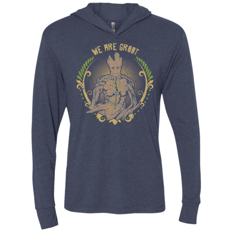 T-Shirts Vintage Navy / X-Small We are Groot Triblend Long Sleeve Hoodie Tee