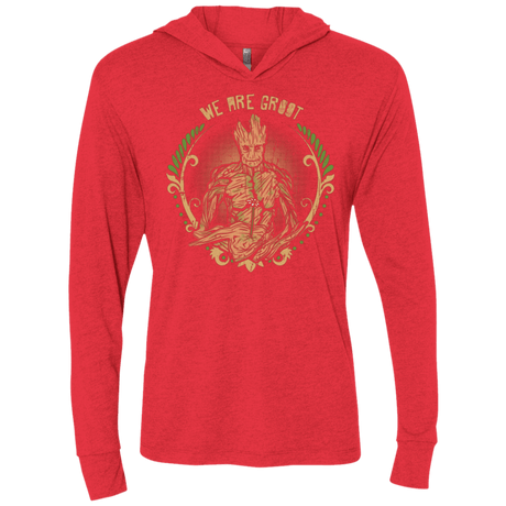 T-Shirts Vintage Red / X-Small We are Groot Triblend Long Sleeve Hoodie Tee