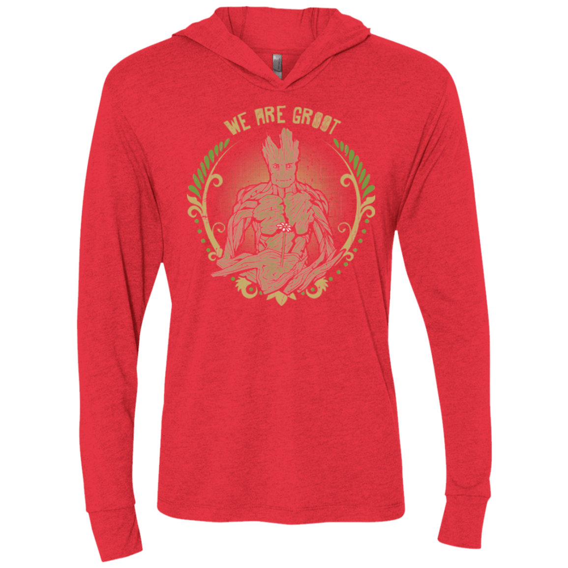T-Shirts Vintage Red / X-Small We are Groot Triblend Long Sleeve Hoodie Tee