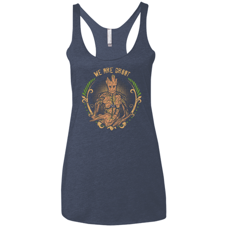 T-Shirts Vintage Navy / X-Small We are Groot Women's Triblend Racerback Tank