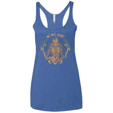 T-Shirts Vintage Royal / X-Small We are Groot Women's Triblend Racerback Tank