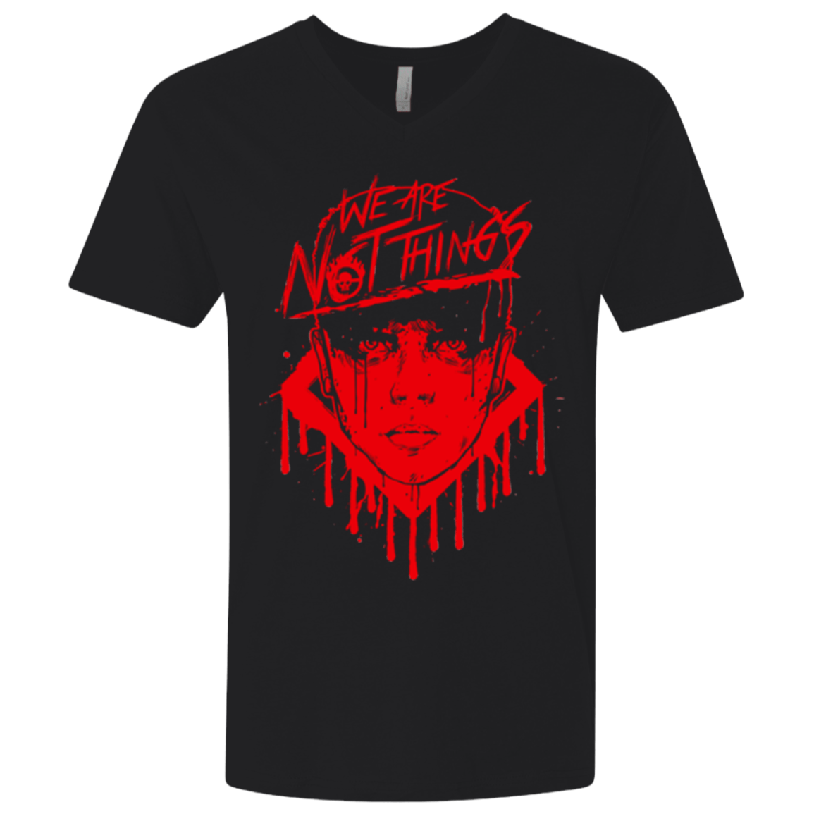 T-Shirts Black / X-Small We Are Not Things Men's Premium V-Neck