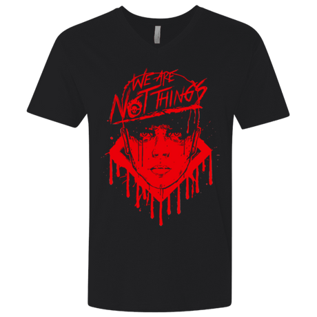 T-Shirts Black / X-Small We Are Not Things Men's Premium V-Neck