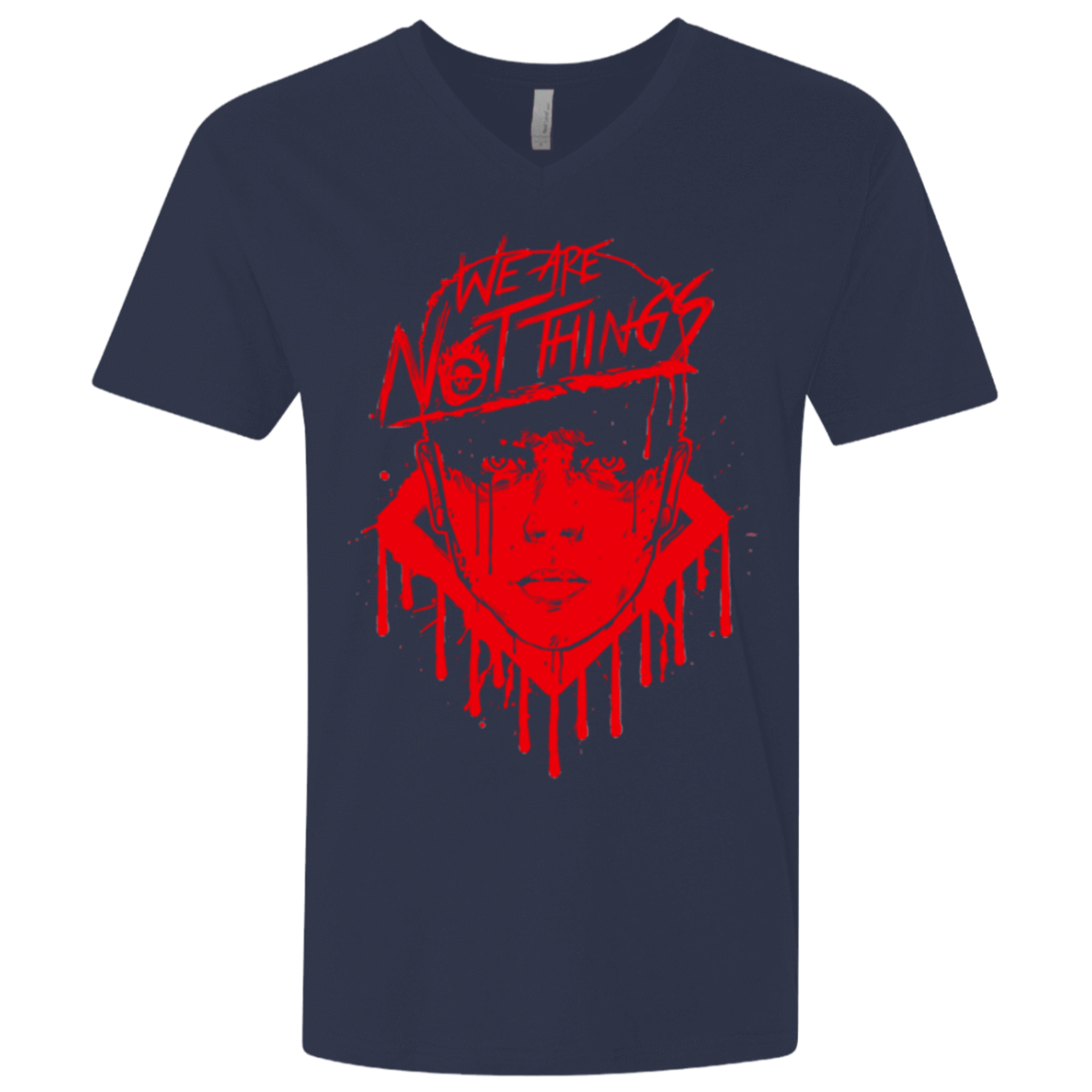 T-Shirts Midnight Navy / X-Small We Are Not Things Men's Premium V-Neck