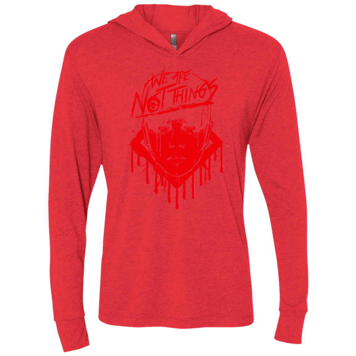 T-Shirts Vintage Red / X-Small We Are Not Things Triblend Long Sleeve Hoodie Tee