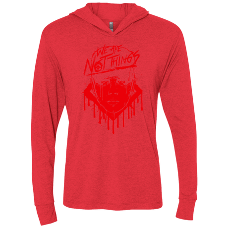 T-Shirts Vintage Red / X-Small We Are Not Things Triblend Long Sleeve Hoodie Tee