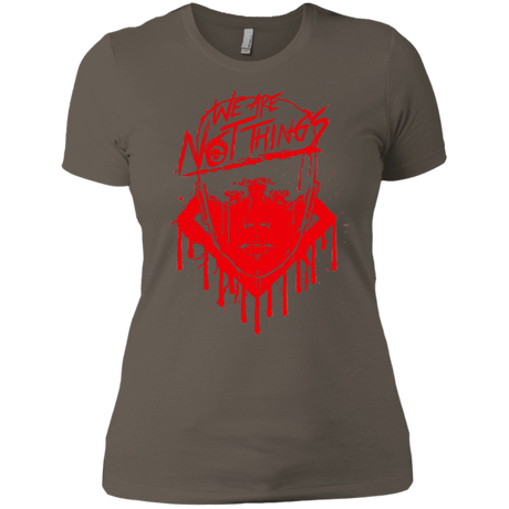 T-Shirts Warm Grey / X-Small We Are Not Things Women's Premium T-Shirt
