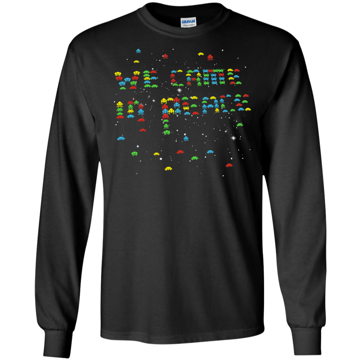 T-Shirts Black / S We came in peace Men's Long Sleeve T-Shirt