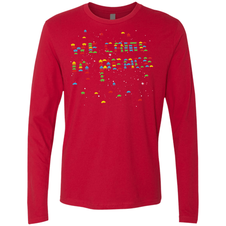 T-Shirts Red / S We came in peace Men's Premium Long Sleeve