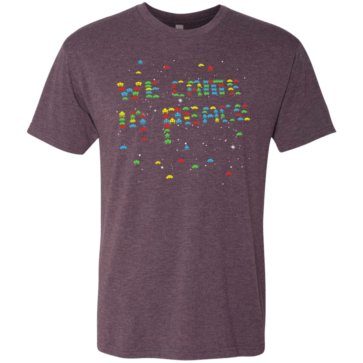 T-Shirts Vintage Purple / S We came in peace Men's Triblend T-Shirt