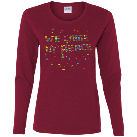 T-Shirts Cardinal / S We came in peace Women's Long Sleeve T-Shirt