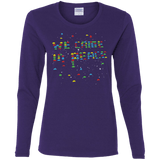T-Shirts Purple / S We came in peace Women's Long Sleeve T-Shirt