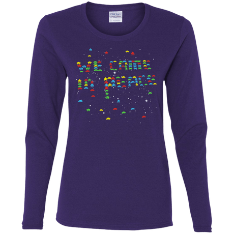T-Shirts Purple / S We came in peace Women's Long Sleeve T-Shirt