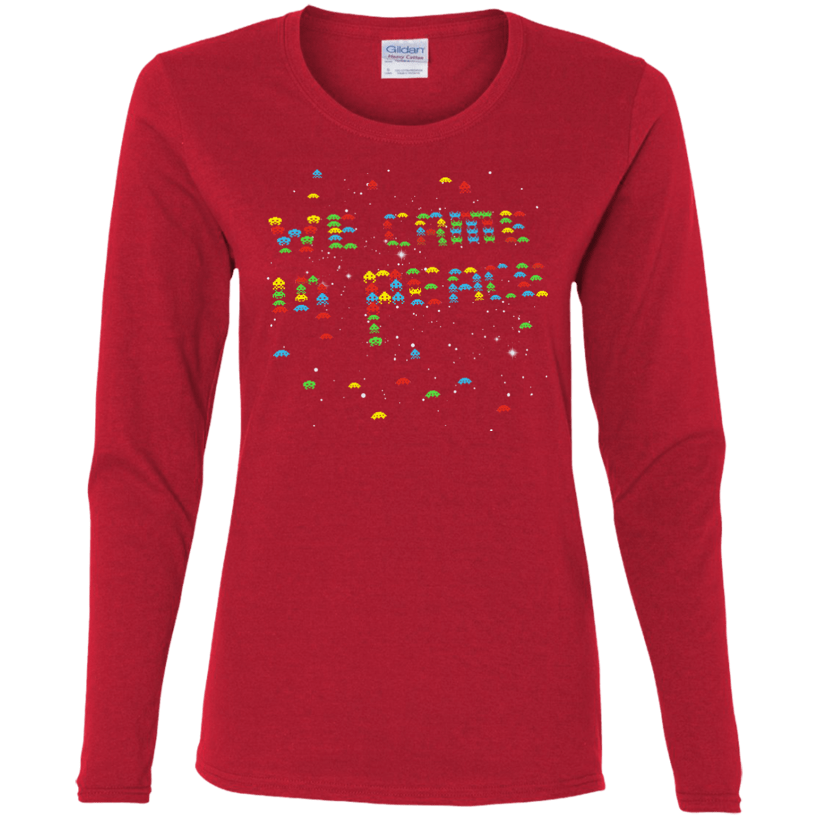 T-Shirts Red / S We came in peace Women's Long Sleeve T-Shirt