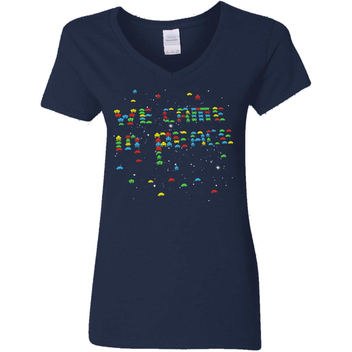 We came in peace Women's V-Neck T-Shirt