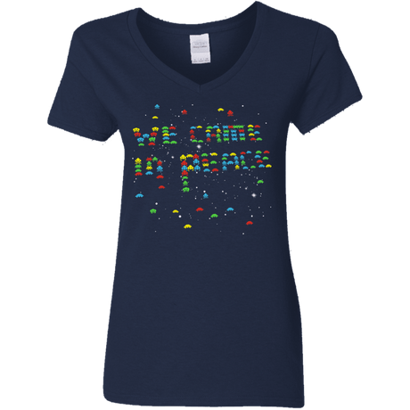 We came in peace Women's V-Neck T-Shirt