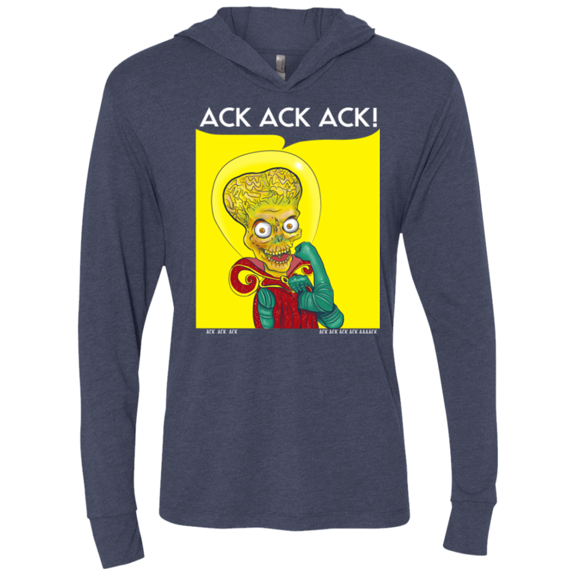 T-Shirts Vintage Navy / X-Small We Can Ack Ack Ack Triblend Long Sleeve Hoodie Tee