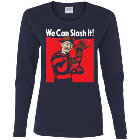 T-Shirts Navy / S We Can Slash It! Women's Long Sleeve T-Shirt