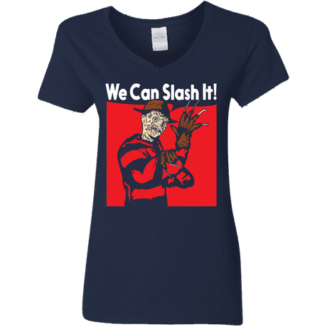 T-Shirts Navy / S We Can Slash It! Women's V-Neck T-Shirt