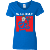 T-Shirts Royal / S We Can Slash It! Women's V-Neck T-Shirt