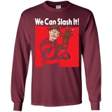 T-Shirts Maroon / YS We Can Slash It! Youth Long Sleeve T-Shirt