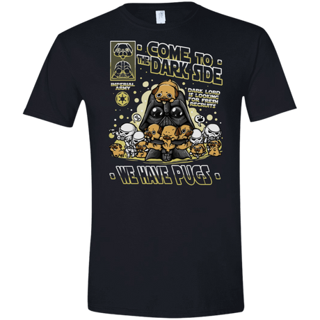 T-Shirts Black / X-Small We Have Pugs Men's Semi-Fitted Softstyle