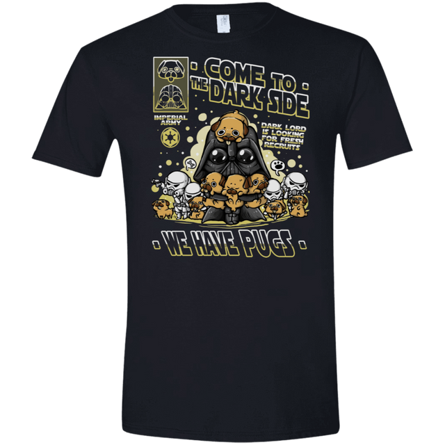 T-Shirts Black / X-Small We Have Pugs Men's Semi-Fitted Softstyle