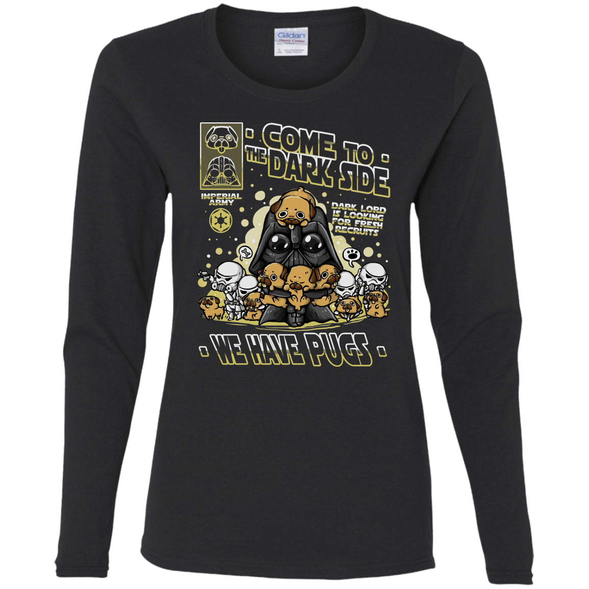 T-Shirts Black / S We Have Pugs Women's Long Sleeve T-Shirt