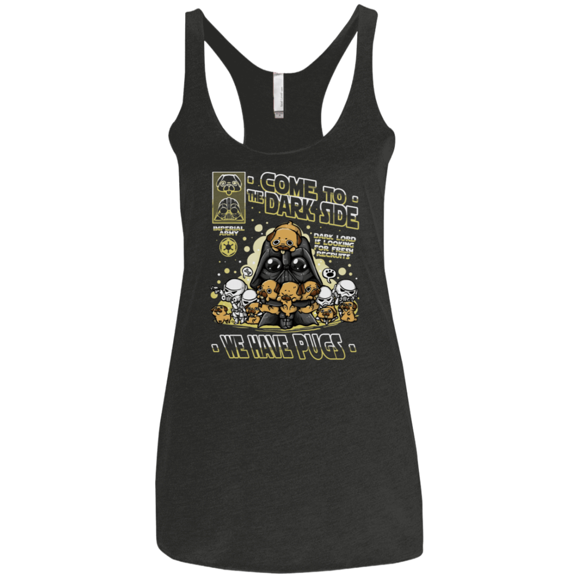 T-Shirts Vintage Black / X-Small We Have Pugs Women's Triblend Racerback Tank