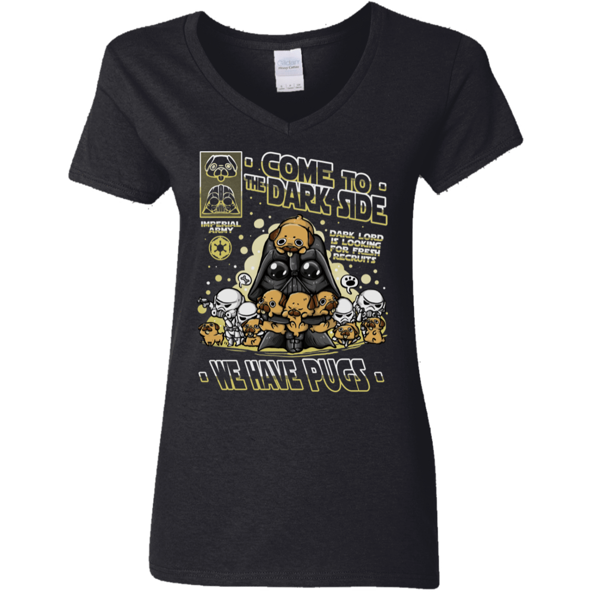 T-Shirts Black / S We Have Pugs Women's V-Neck T-Shirt