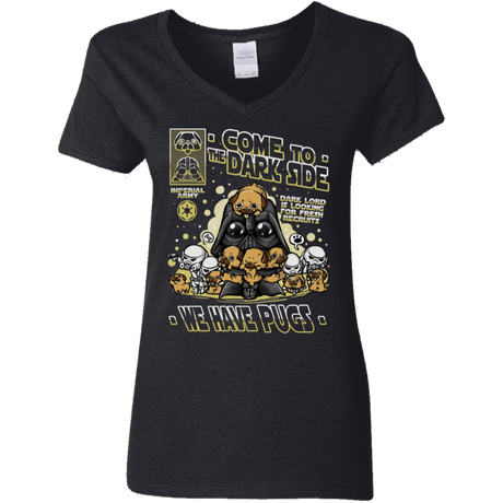 T-Shirts Black / S We Have Pugs Women's V-Neck T-Shirt