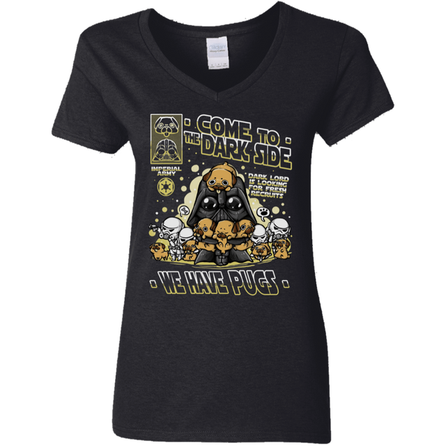 T-Shirts Black / S We Have Pugs Women's V-Neck T-Shirt