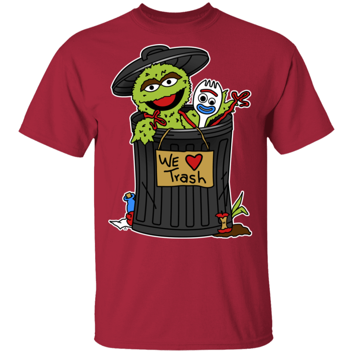 T-Shirts Cardinal / S We Love Trash T-Shirt
