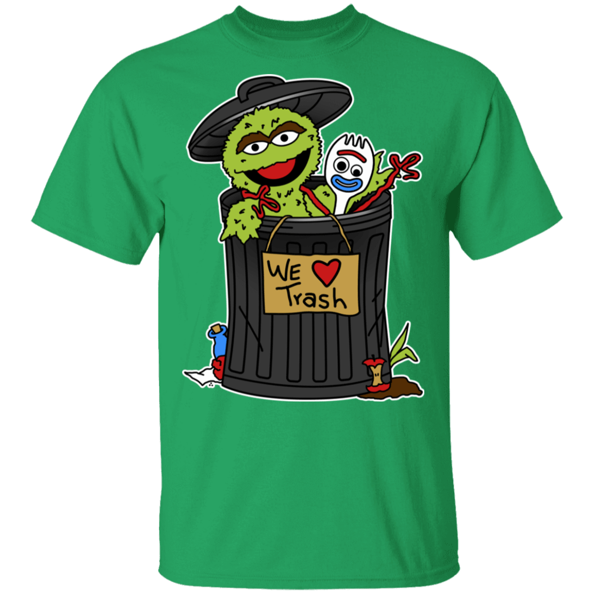 T-Shirts Irish Green / S We Love Trash T-Shirt